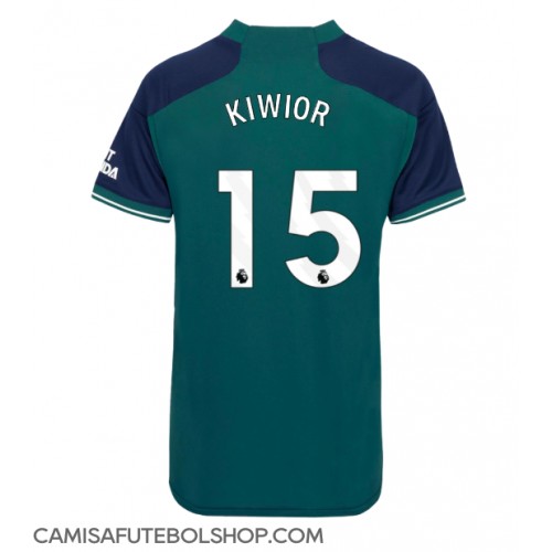 Camisa de time de futebol Arsenal Jakub Kiwior #15 Replicas 3º Equipamento Feminina 2023-24 Manga Curta